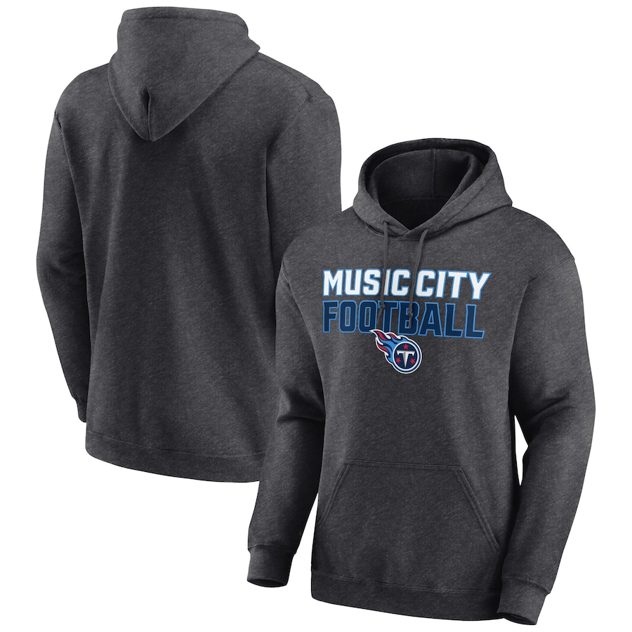 Tennessee Titans Charcoal Victory Earned Pullover Hoodie - Man