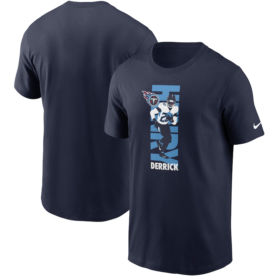 Tennessee Titans Derrick Henry Football Navy Player Graphic T-Shirt - Man Tennessee Titans Derrick Henry Football Navy Player Graphic T-Shirt - Man