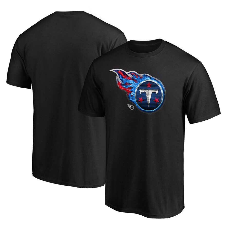 Tennessee Titans Black Midnight Mascot Logo T-Shirt - Man Tennessee Titans Black Midnight Mascot Logo T-Shirt - Man