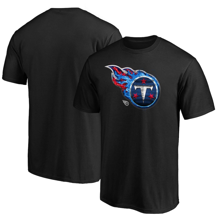 Tennessee Titans Black Midnight Mascot Team Logo T-Shirt - Man