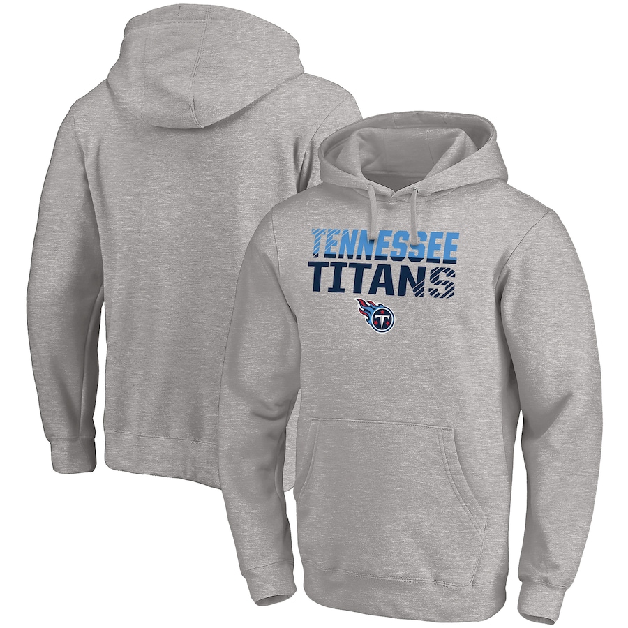 Tennessee Titans Heather Gray Fade Out Fitted Pullover Hoodie - Man Tennessee Titans Heather Gray Fade Out Fitted Pullover Hoodie - Man