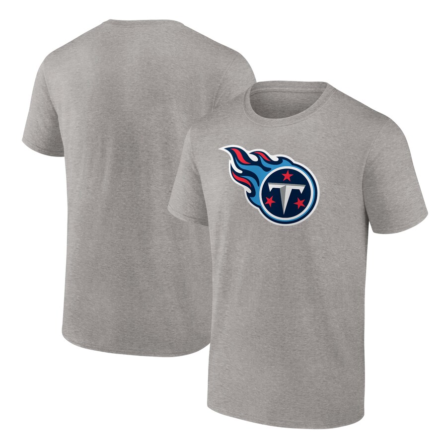 Tennessee Titans Heathered Gray Primary Logo T-Shirt - Man Tennessee Titans Heathered Gray Primary Logo T-Shirt - Man