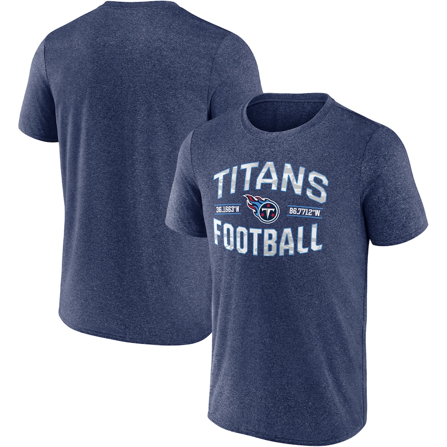 Tennessee Titans Heathered Navy Want To Play T-Shirt - Man Tennessee Titans Heathered Navy Want To Play T-Shirt - Man