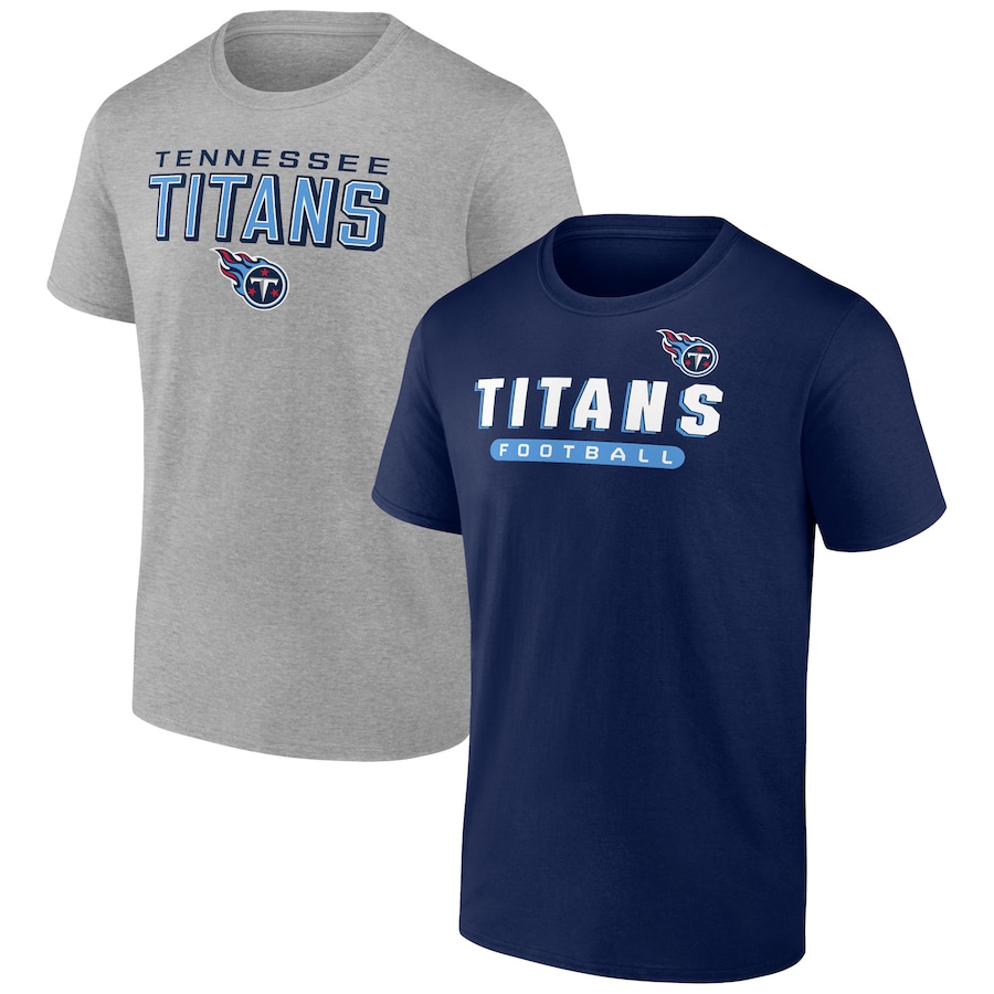 Tennessee Titans Navy/Heathered Gray T-Shirt Combo Pack - Man Tennessee Titans Navy/Heathered Gray T-Shirt Combo Pack - Man