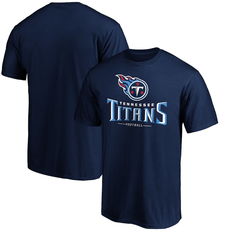 Tennessee Titans Navy Team Lockup T-Shirt - Man