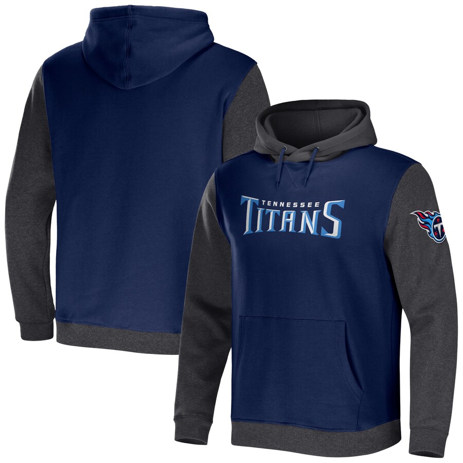 Tennessee Titans NFL x Darius Rucker Collection by USASportsStoreNavy/Charcoal Colorblock Pullover Hoodie - Man Tennessee Titans NFL x Darius Rucker Collection by USASportsStoreNavy/Charcoal Colorblock Pullover Hoodie - Man