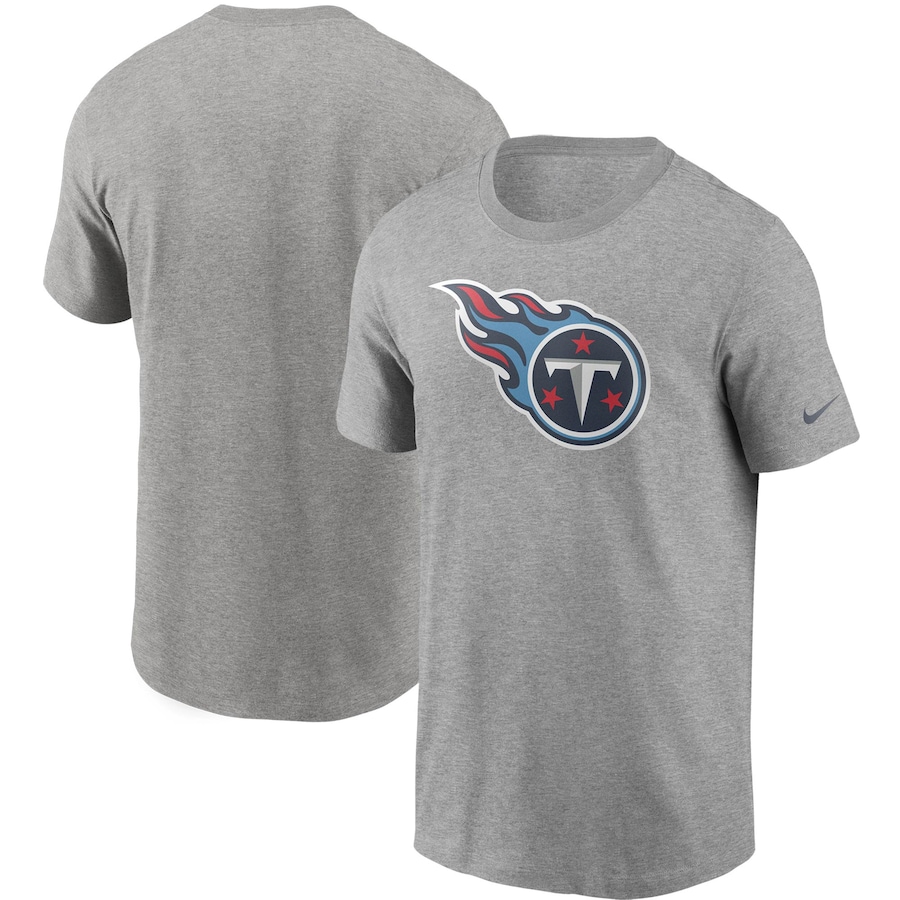 Tennessee Titans Football Heathered Gray Primary Logo T-Shirt - Man Tennessee Titans Football Heathered Gray Primary Logo T-Shirt - Man