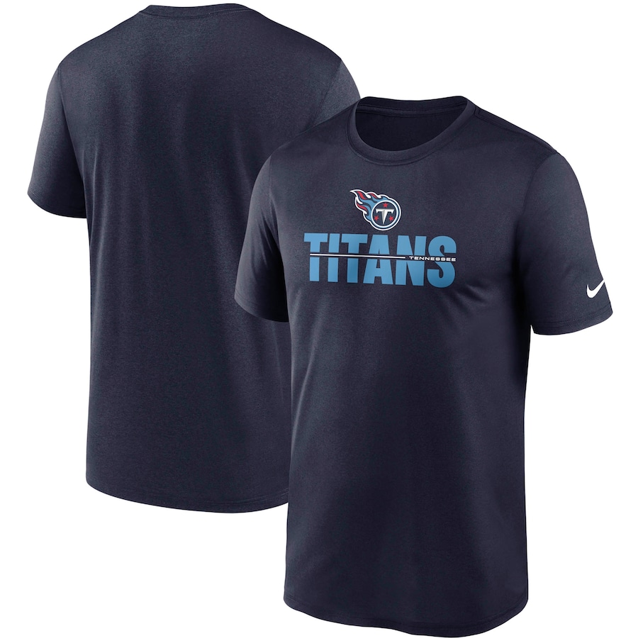 Tennessee Titans Football Navy Legend Microtype Performance T-Shirt - Man Tennessee Titans Football Navy Legend Microtype Performance T-Shirt - Man