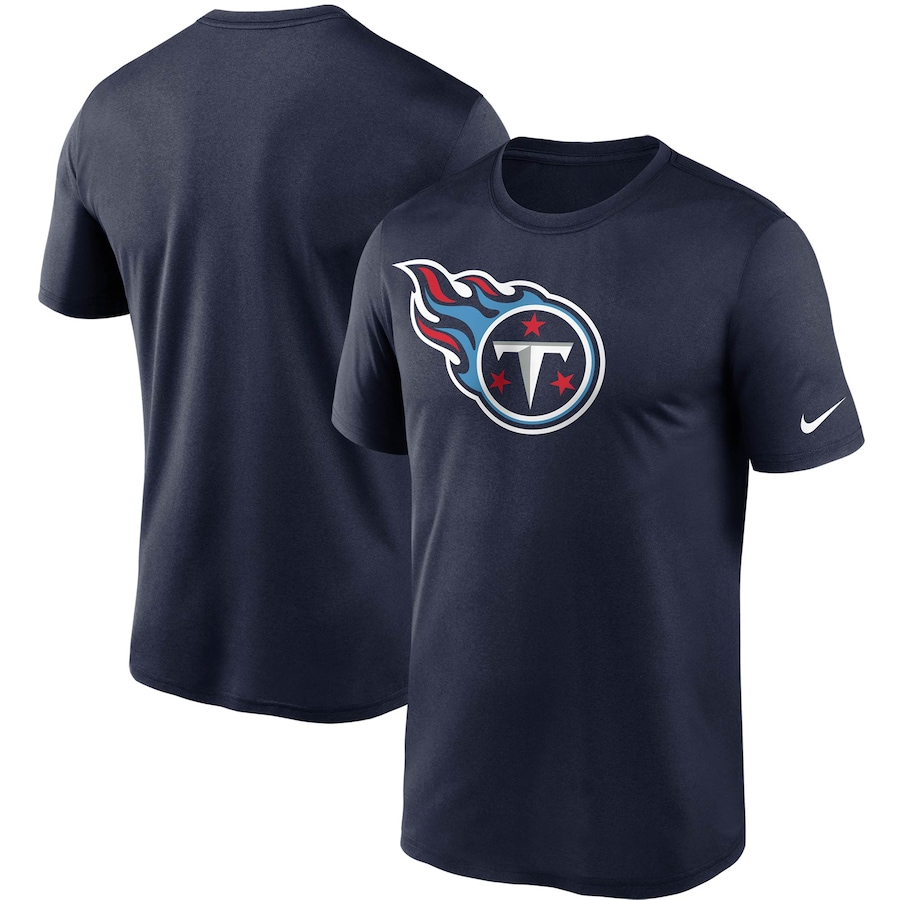 Tennessee Titans Football Navy Logo Essential Legend Performance T-Shirt - Man
