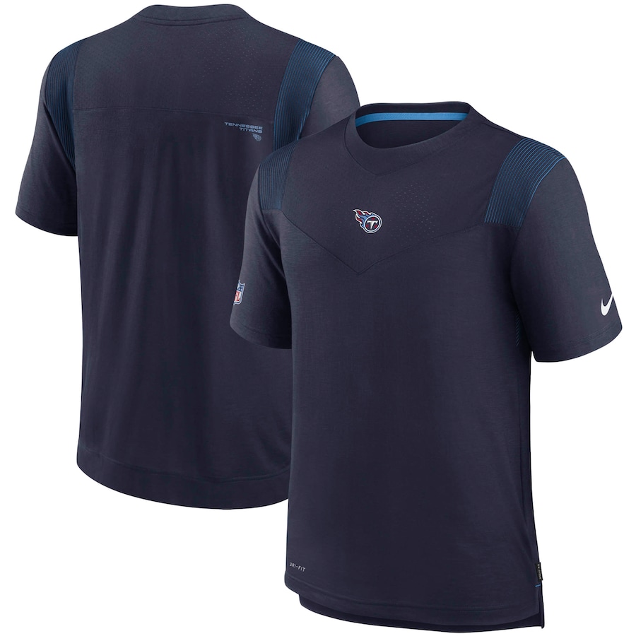 Tennessee Titans Football Navy Sideline Player UV Performance T-Shirt - Man Tennessee Titans Football Navy Sideline Player UV Performance T-Shirt - Man