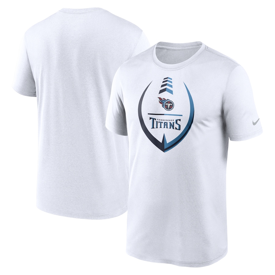 Tennessee Titans Football White Icon Legend Performance T-Shirt - Man