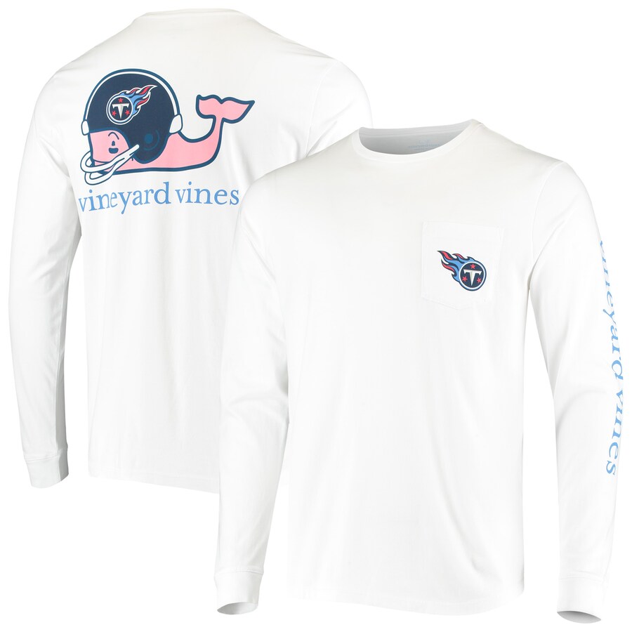 Tennessee Titans Vineyard Vines White Whale Helmet Long Sleeve T-Shirt - Man Tennessee Titans Vineyard Vines White Whale Helmet Long Sleeve T-Shirt - Man