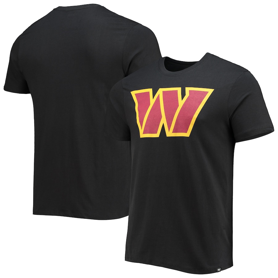 Washington Commanders '47 Black Imprint Super Rival T-Shirt - Man Washington Commanders '47 Black Imprint Super Rival T-Shirt - Man