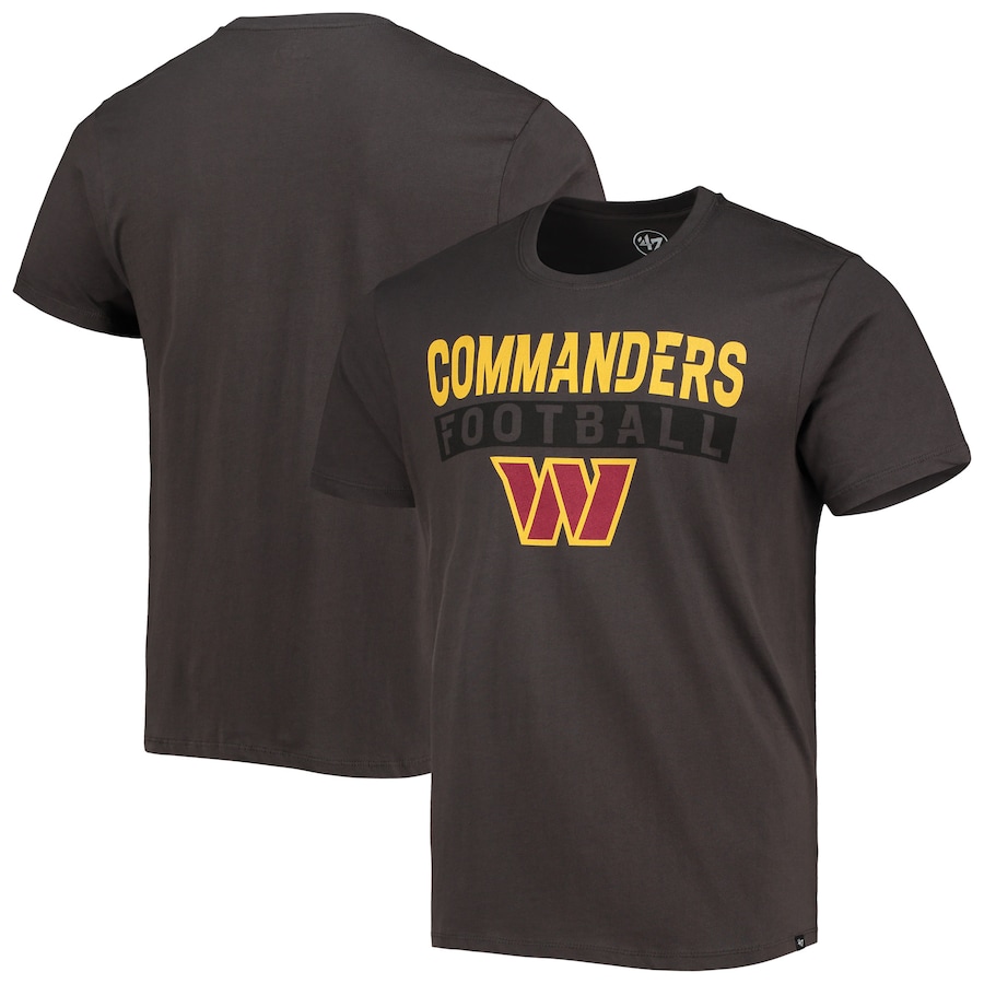 Washington Commanders '47 Charcoal Dark Ops Super Rival T-Shirt - Man Washington Commanders '47 Charcoal Dark Ops Super Rival T-Shirt - Man