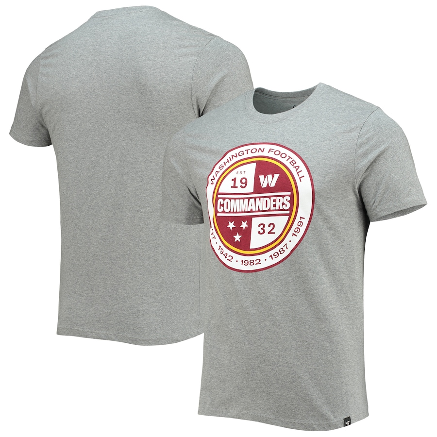 Washington Commanders '47 Gray Imprint Super Rival T-Shirt - Man Washington Commanders '47 Gray Imprint Super Rival T-Shirt - Man