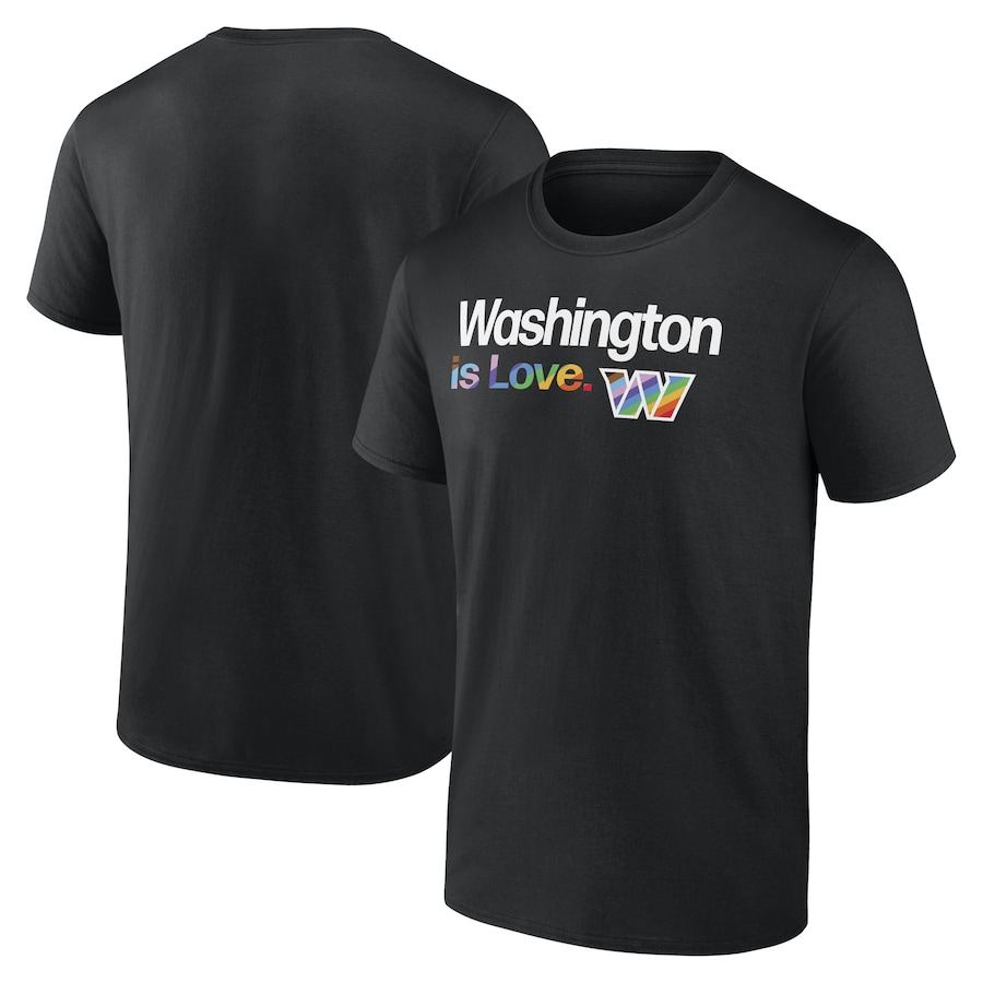 Washington Commanders Black City Pride Team T-Shirt - Man Washington Commanders Black City Pride Team T-Shirt - Man