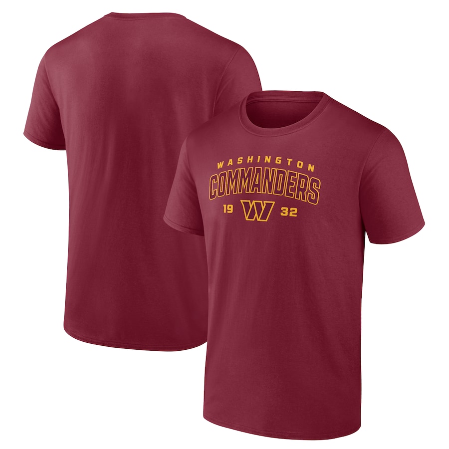 Washington Commanders Burgundy Rebel T-Shirt - Man Washington Commanders Burgundy Rebel T-Shirt - Man