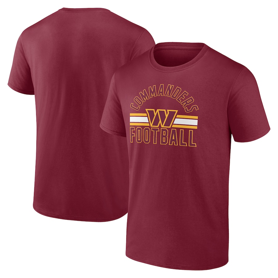 Washington Commanders Burgundy Standard Arch Stripe T-Shirt - Man Washington Commanders Burgundy Standard Arch Stripe T-Shirt - Man