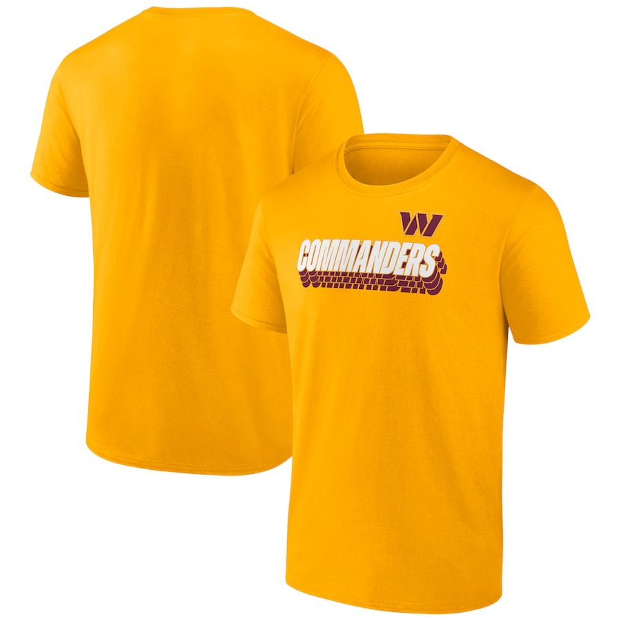 Washington Commanders Gold Strike Back T-Shirt - Man Washington Commanders Gold Strike Back T-Shirt - Man