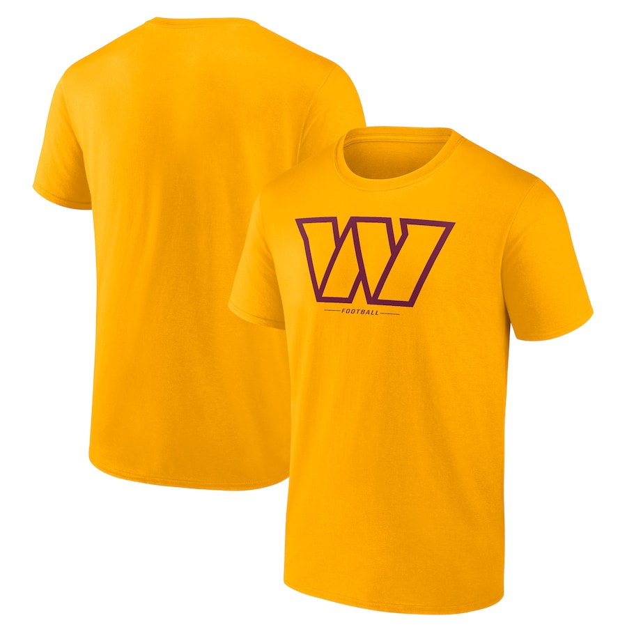 Washington Commanders Gold Team Lockup T-Shirt - Man