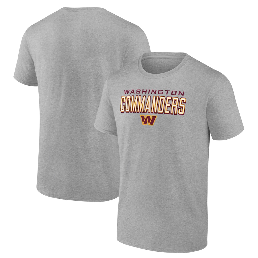 Washington Commanders Heather Gray Swagger T-Shirt - Man Washington Commanders Heather Gray Swagger T-Shirt - Man