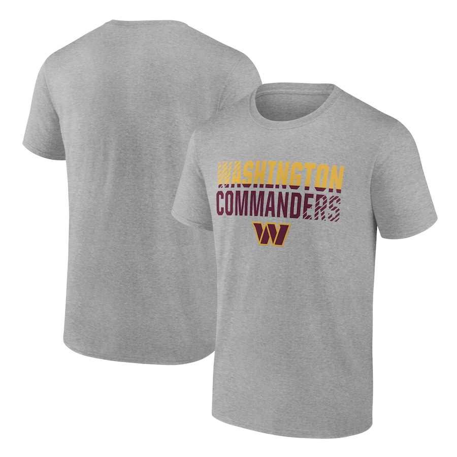 Washington Commanders Heather Gray Team Fade Out T-Shirt - Man Washington Commanders Heather Gray Team Fade Out T-Shirt - Man