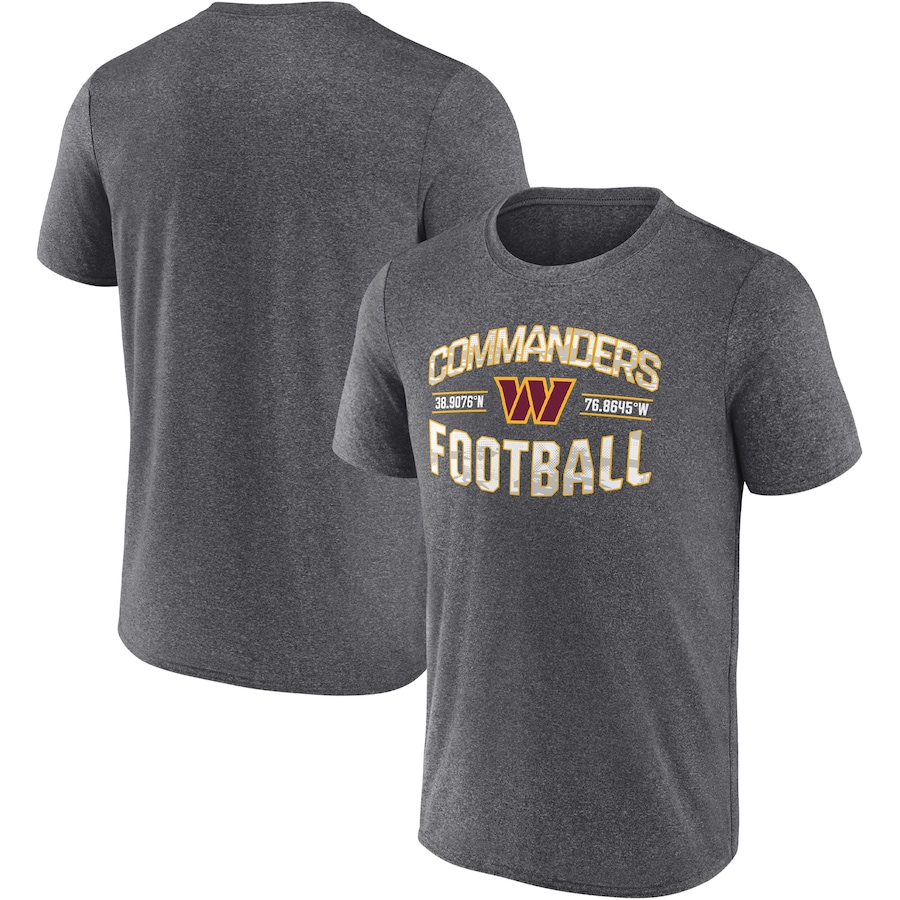 Washington Commanders Heathered Charcoal Want To Play T-Shirt - Man Washington Commanders Heathered Charcoal Want To Play T-Shirt - Man