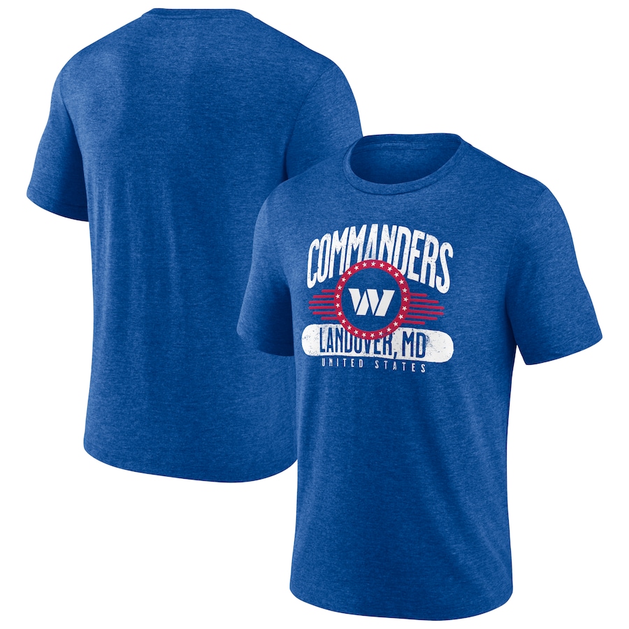 Washington Commanders Heathered Royal Americana Tri-Blend T-Shirt - Man
