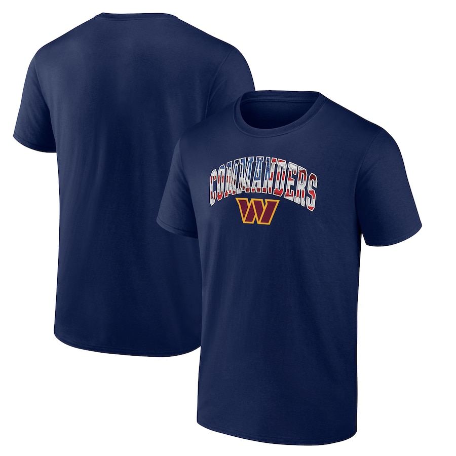Washington Commanders Navy Team Banner Wave T-Shirt - Man