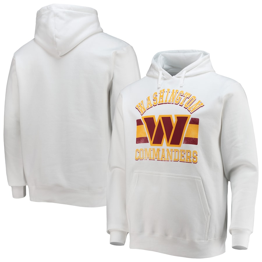 Washington Commanders NFL x Darius Rucker Collection by USASportsStoreWhite Fleece Pullover Hoodie - Man