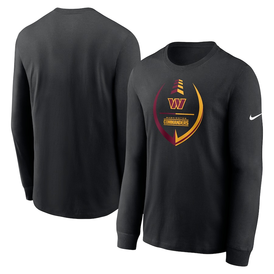Washington Commanders Football Black Icon Legend Long Sleeve T-Shirt - Man