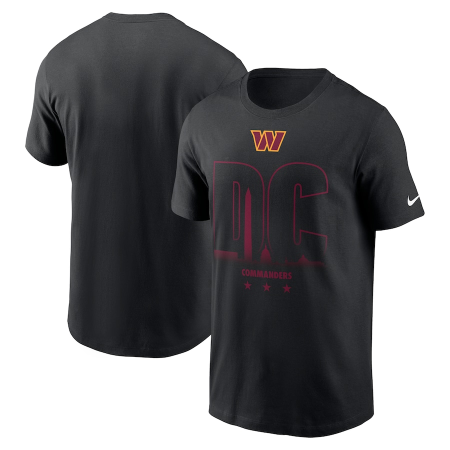 Washington Commanders Football Black Local T-Shirt - Man Washington Commanders Football Black Local T-Shirt - Man