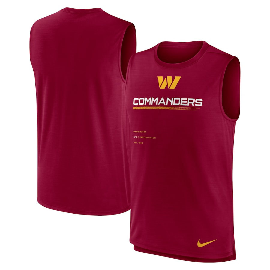 Washington Commanders Football Burgundy Muscle Trainer Tank Top - Man Washington Commanders Football Burgundy Muscle Trainer Tank Top - Man
