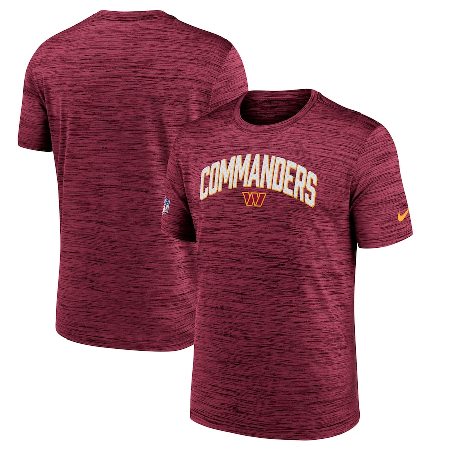 Washington Commanders Football Burgundy Sideline Velocity Athletic Stack Performance T-Shirt - Man Washington Commanders Football Burgundy Sideline Velocity Athletic Stack Performance T-Shirt - Man