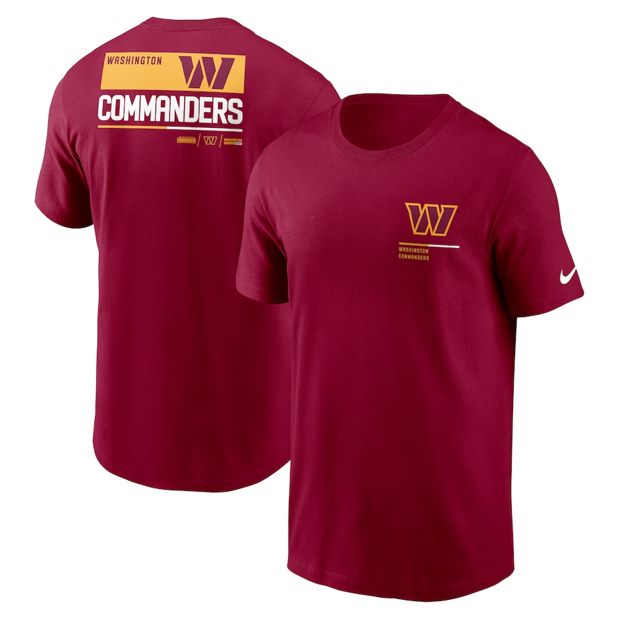 Washington Commanders Football Burgundy Team Incline T-Shirt - Man Washington Commanders Football Burgundy Team Incline T-Shirt - Man