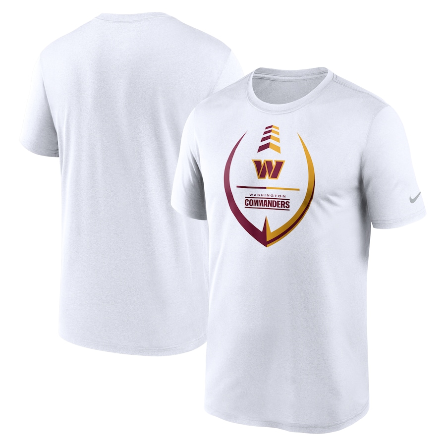 Washington Commanders Football White Icon Legend Performance T-Shirt - Man