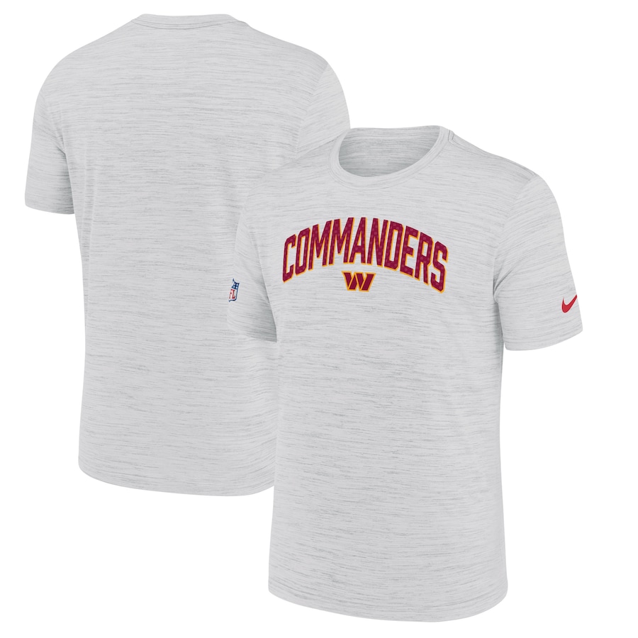 Washington Commanders Football White Sideline Velocity Athletic Stack Performance T-Shirt - Man Washington Commanders Football White Sideline Velocity Athletic Stack Performance T-Shirt - Man