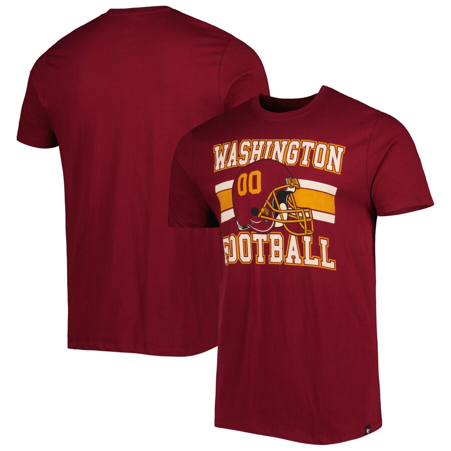Washington Football Team '47 Burgundy Throwback Team Overstripe T-Shirt - Man