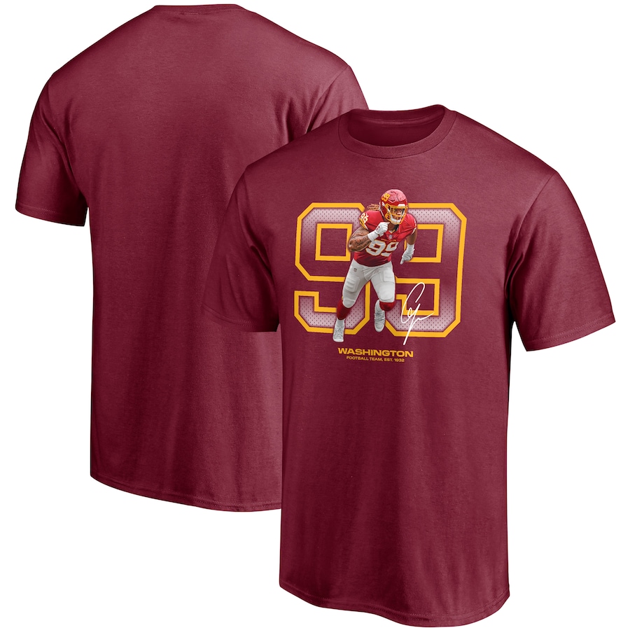 Washington Football Team Chase Young Burgundy Powerhouse Player Graphic T-Shirt - Man
