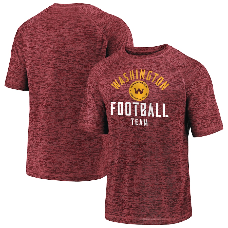 Washington Football Team Burgundy Nexus Raglan Striated T-Shirt - Man Washington Football Team Burgundy Nexus Raglan Striated T-Shirt - Man