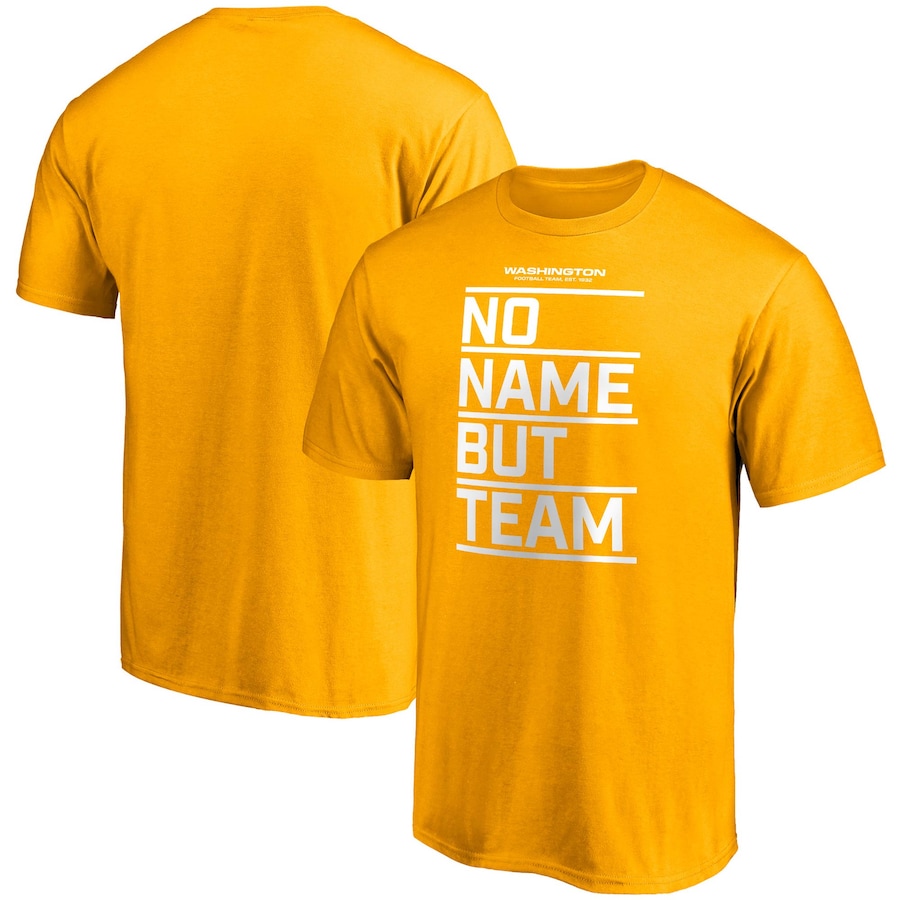 Washington Football Team Gold No Name But Team T-Shirt - Man Washington Football Team Gold No Name But Team T-Shirt - Man