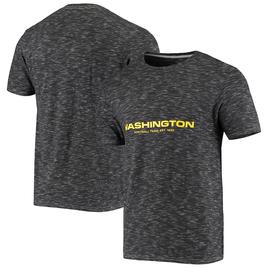 Washington Football Team Heathered Charcoal Primary Logo Space Dye T-Shirt - Man Washington Football Team Heathered Charcoal Primary Logo Space Dye T-Shirt - Man