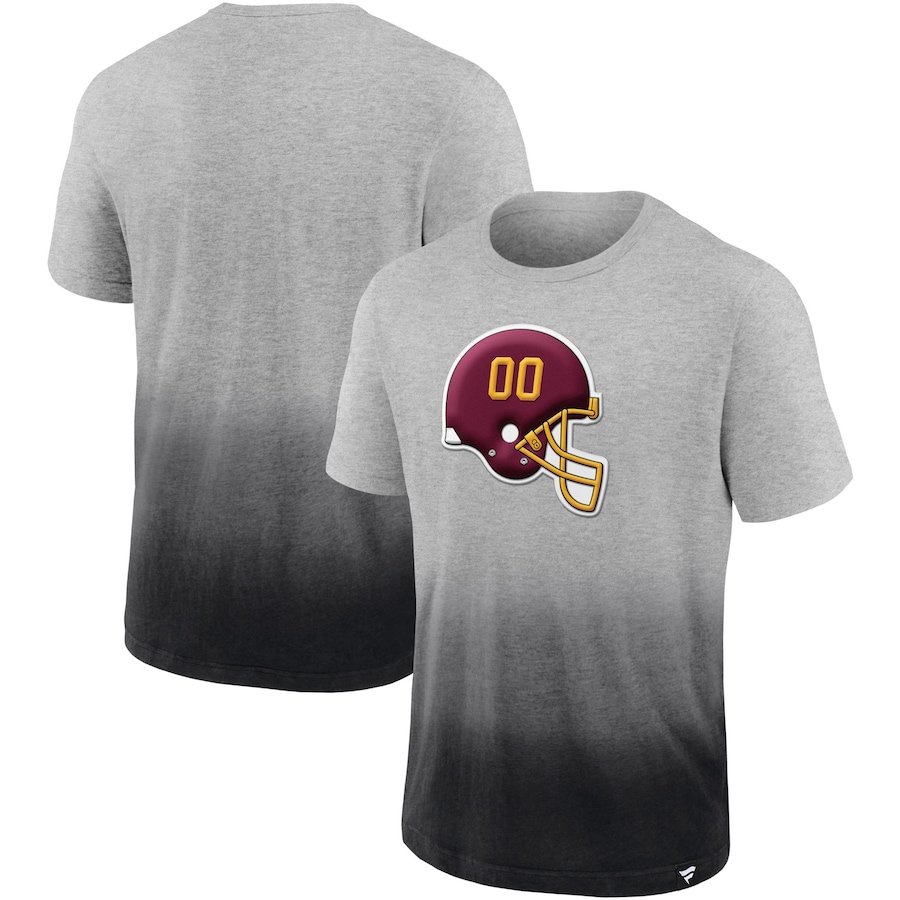Washington Football Team Heathered Gray/Black Team Ombre T-Shirt - Man Washington Football Team Heathered Gray/Black Team Ombre T-Shirt - Man
