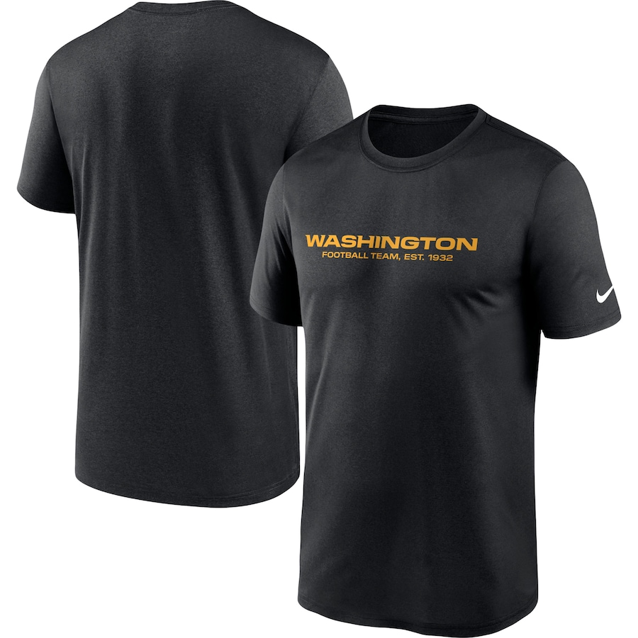 Washington Football Team Football Black Logo Essential Legend Performance T-Shirt - Man Washington Football Team Football Black Logo Essential Legend Performance T-Shirt - Man