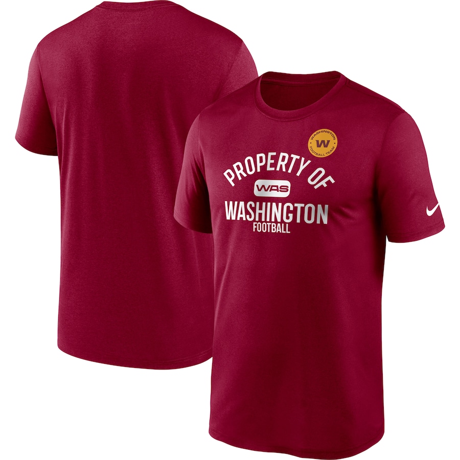 Washington Football Team Football Burgundy Property Of Legend Performance T-Shirt - Man Washington Football Team Football Burgundy Property Of Legend Performance T-Shirt - Man