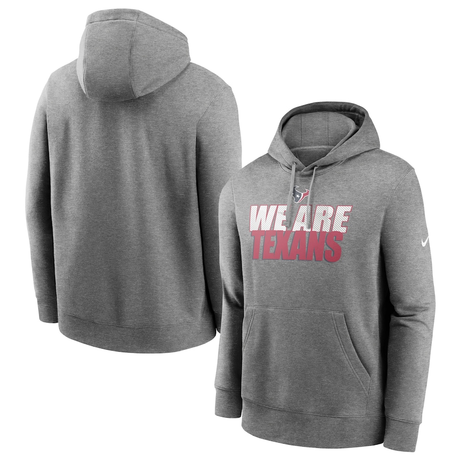 We Are Texans Houston Texans Football Heathered Gray Fan Gear Local Club Pullover Hoodie - Man We Are Texans Houston Texans Football Heathered Gray Fan Gear Local Club Pullover Hoodie - Man