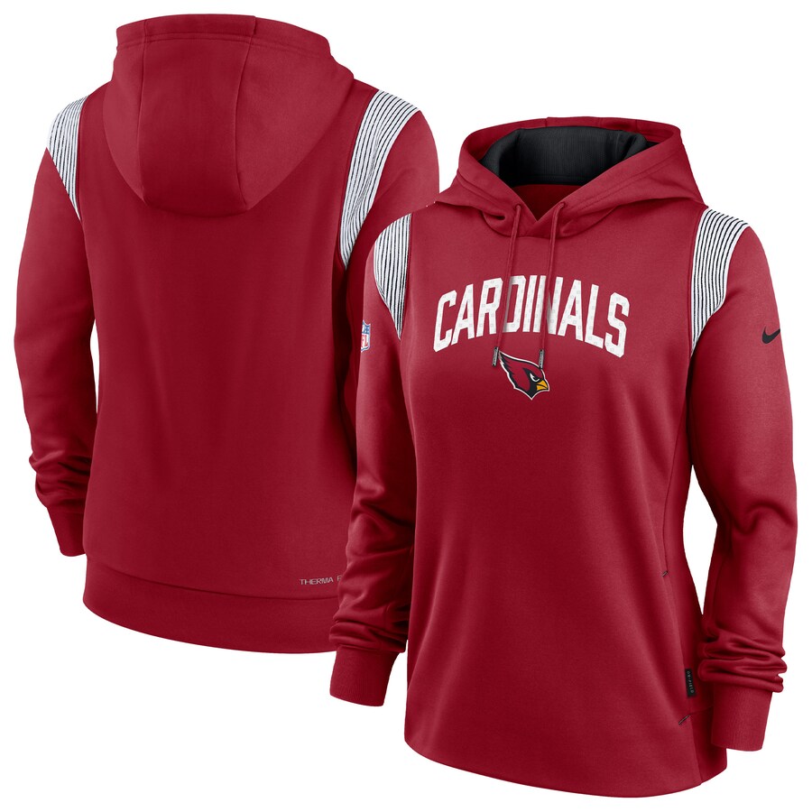 Arizona Cardinals Football Cardinal Sideline Stack Performance Pullover Hoodie - Woman Arizona Cardinals Football Cardinal Sideline Stack Performance Pullover Hoodie - Woman