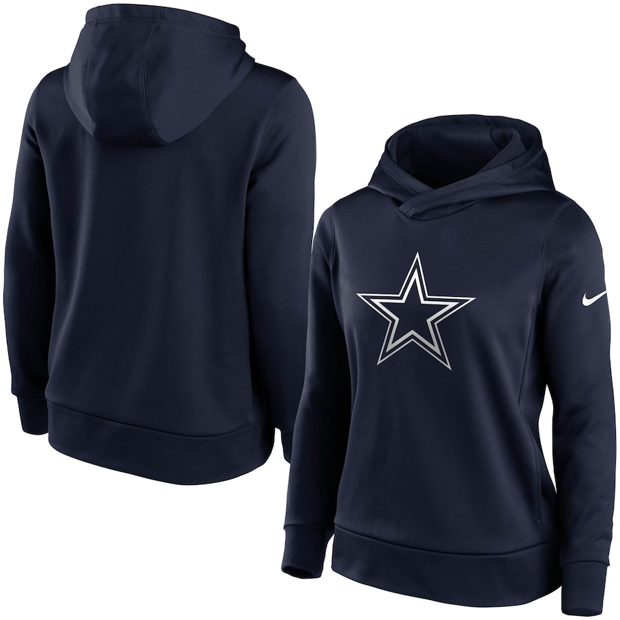 Dallas Cowboys Football Navy Performance Pullover Hoodie - Woman