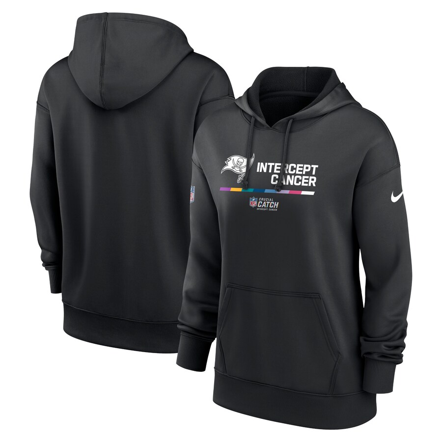 Tampa Bay Buccaneers Football Black 2022 NFL Crucial Catch Therma Performance Pullover Hoodie - Woman Tampa Bay Buccaneers Football Black 2022 NFL Crucial Catch Therma Performance Pullover Hoodie - Woman