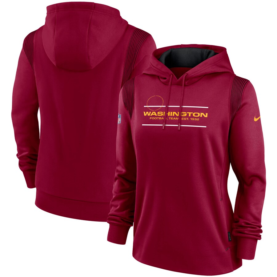 Washington Football Team Football Burgundy Sideline Performance Pullover Hoodie - Woman